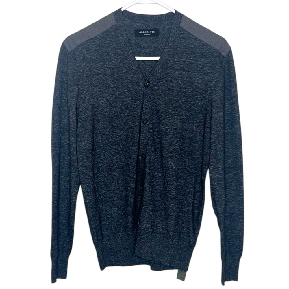 NWT All Saints Cotton Gray Relaxed Cardigan